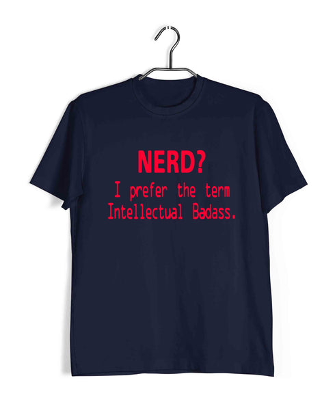 Nerd Physics INTELLECTUAL BADASS Custom Printed Graphic Design T-Shirt for Men